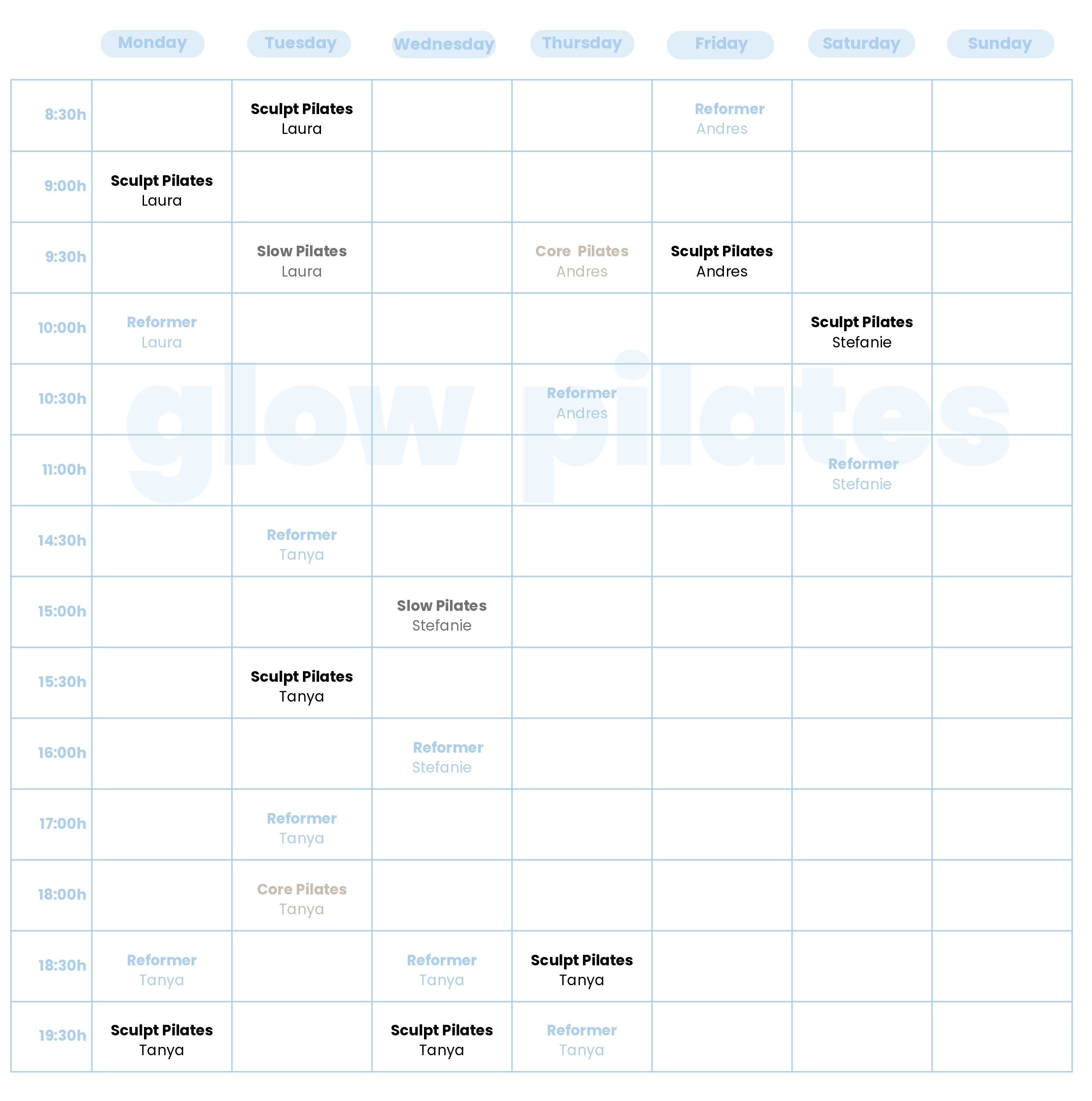 Schedules