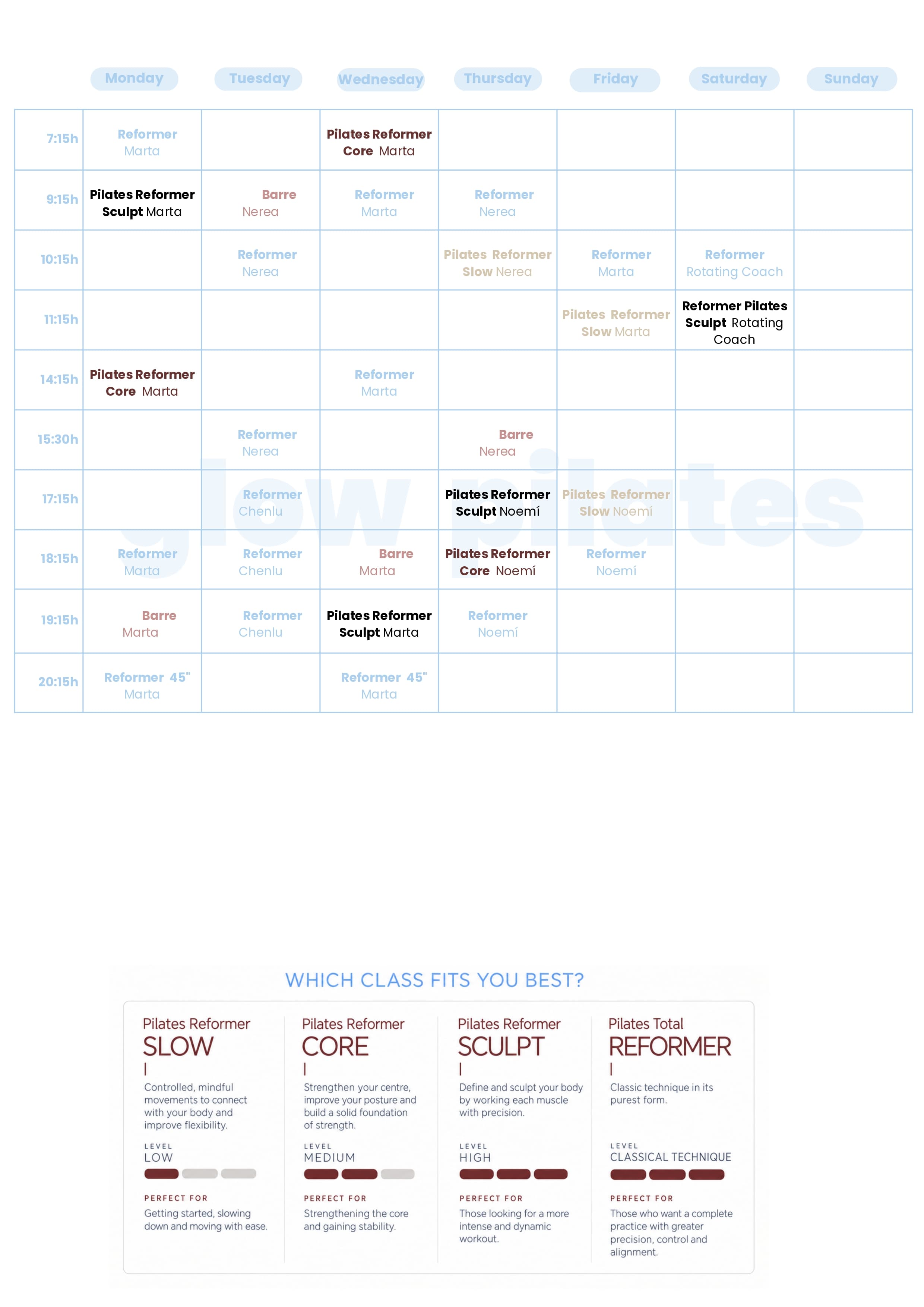Schedules