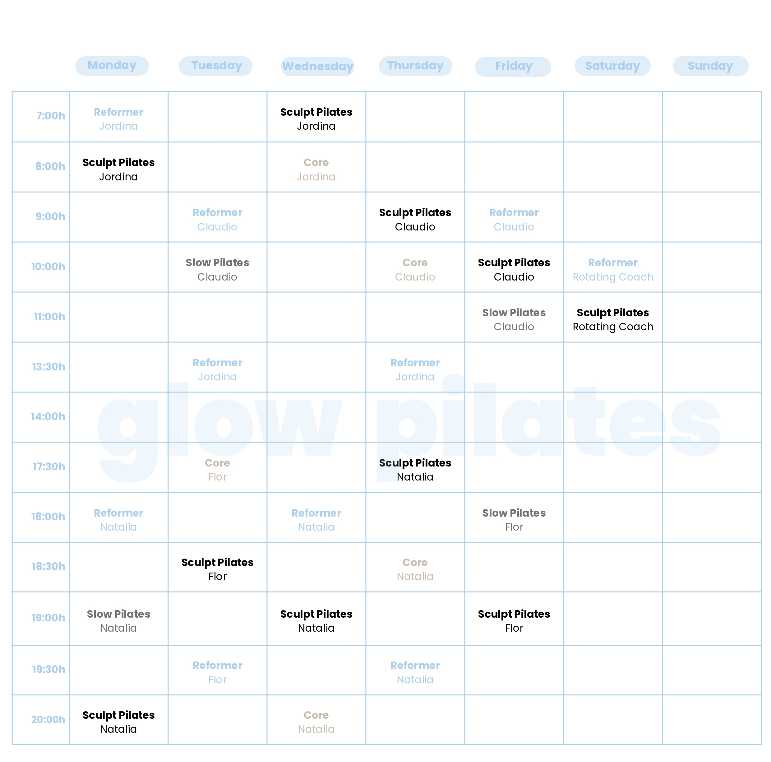 Schedules