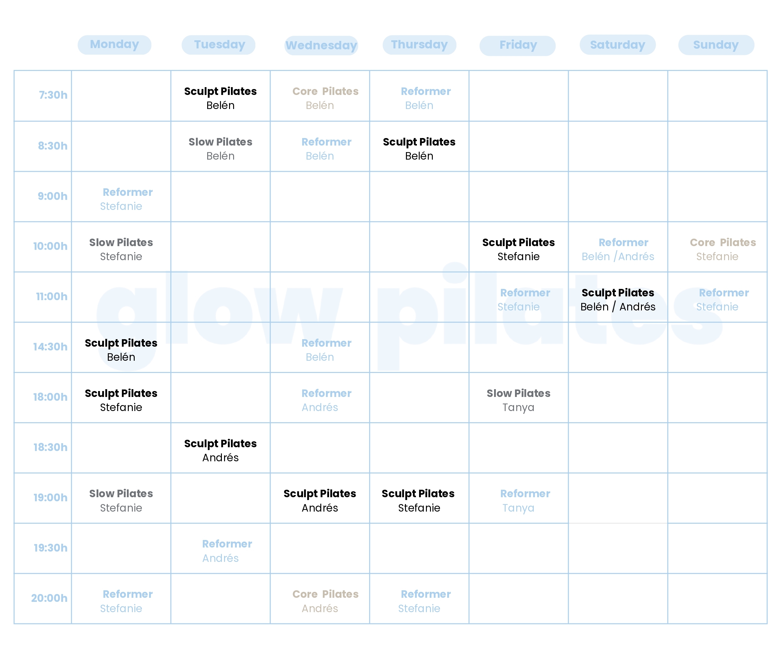 Schedules